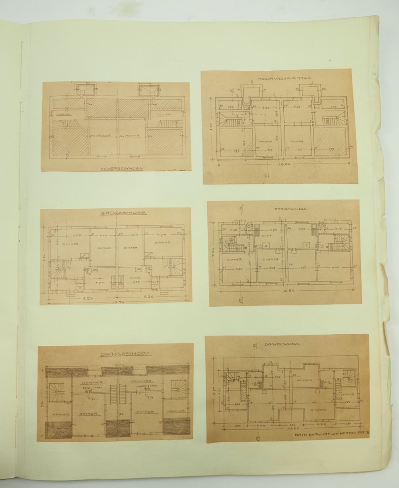 Arbeiterkolonie Gmindersdorf - Reutlingen, Architektur Mappe. - Image 6 of 10