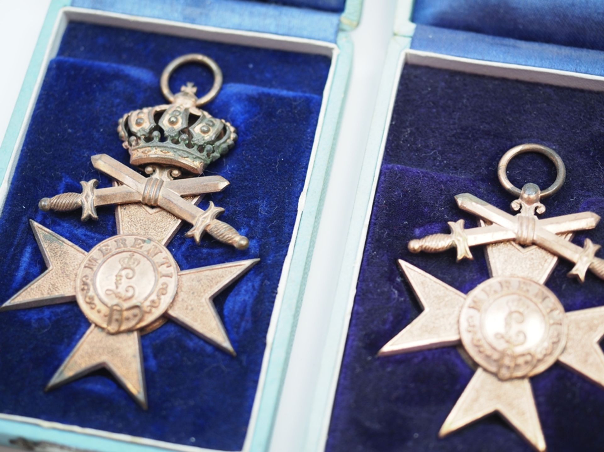 Bayern: Militär-Verdienstkreuz, 3. Klasse mit Krone und Schwertern / 3. Klasse mit Schwertern, im E - Image 2 of 4