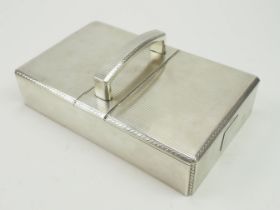 Art Deco - SILBER Box mit Henkel - Carl Hiess, Wien.