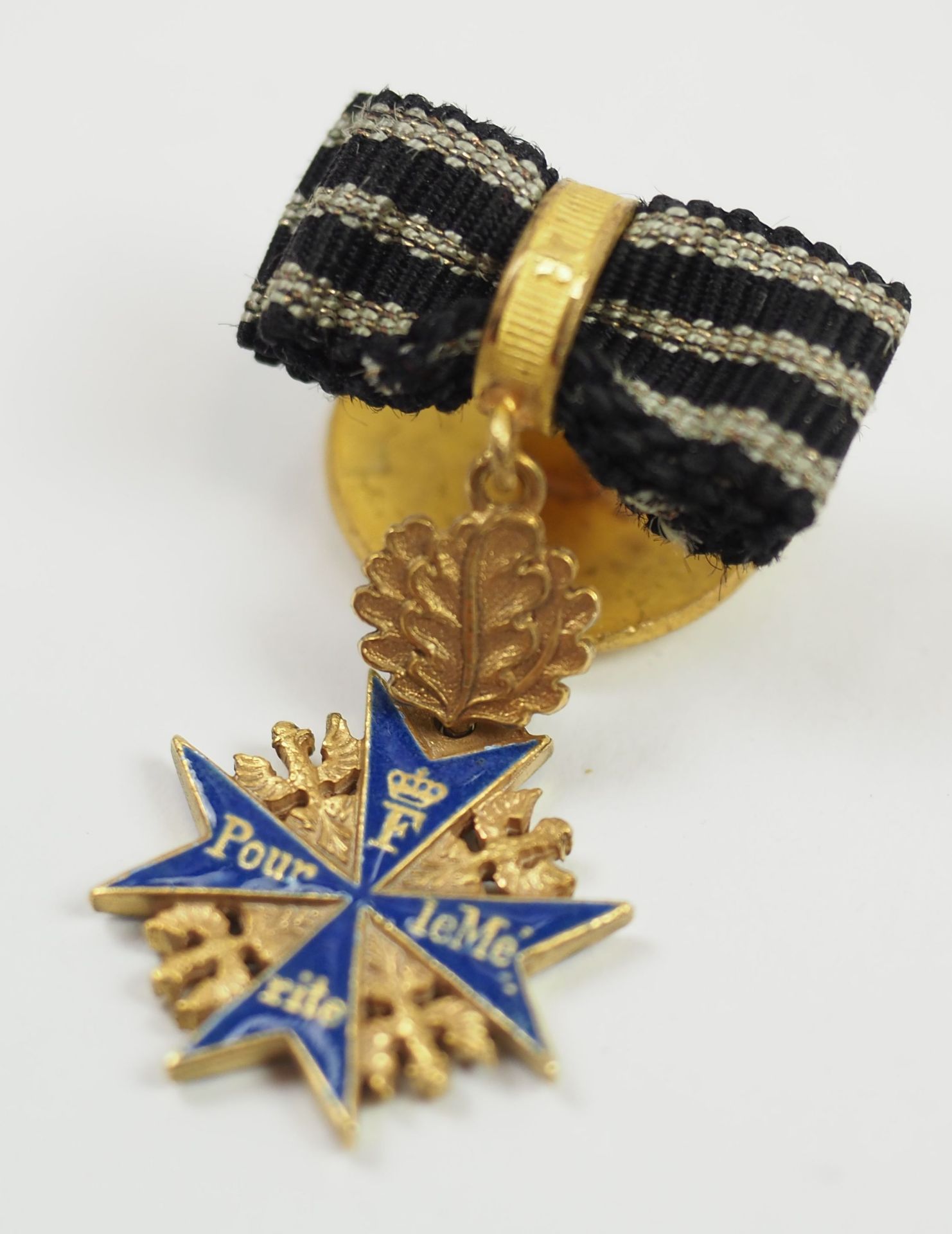 Preussen: Orden Pour le Mérite, für Militärverdienste, mit Eichenlaub Miniatur. - Image 2 of 3