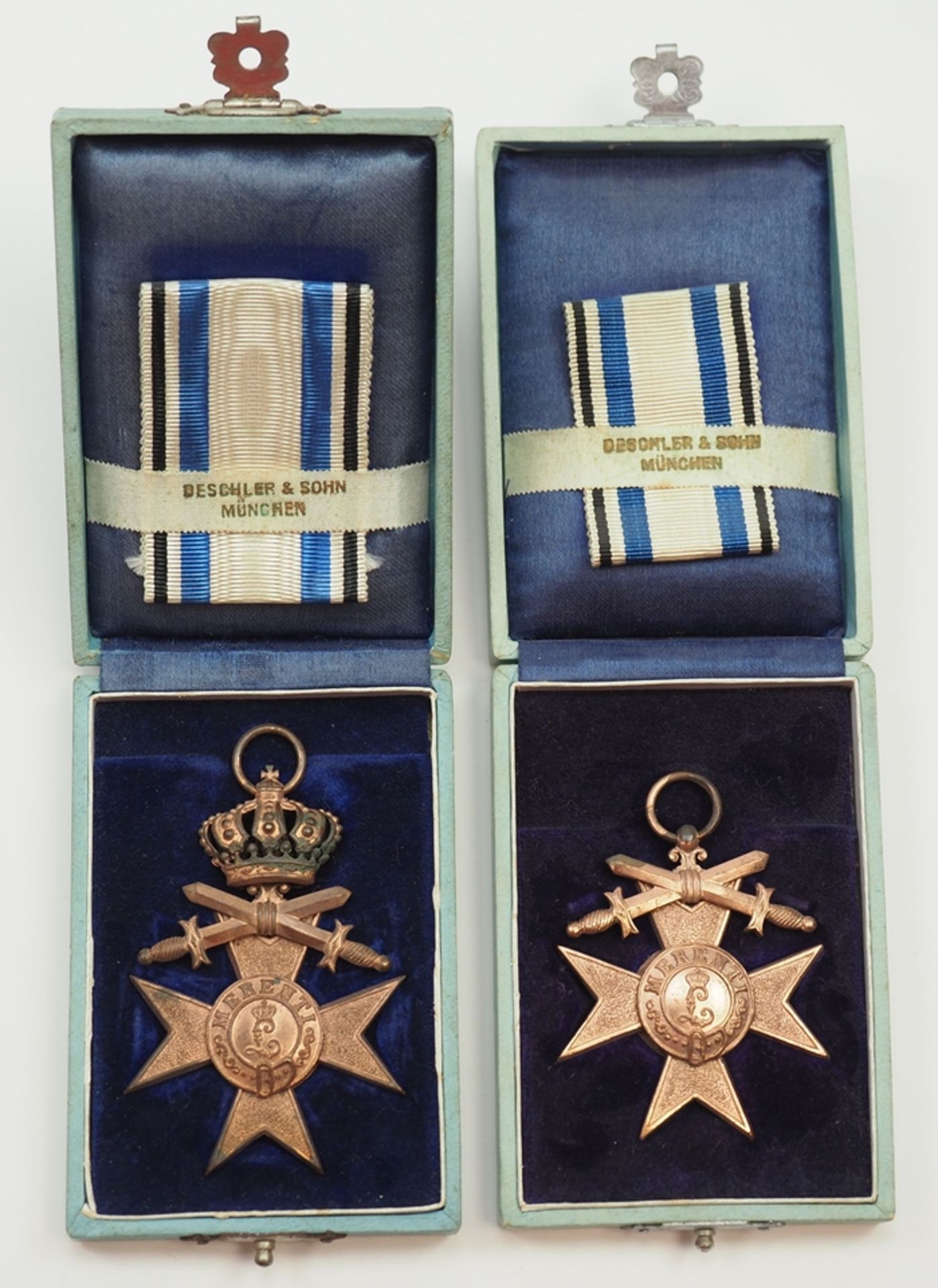 Bayern: Militär-Verdienstkreuz, 3. Klasse mit Krone und Schwertern / 3. Klasse mit Schwertern, im E
