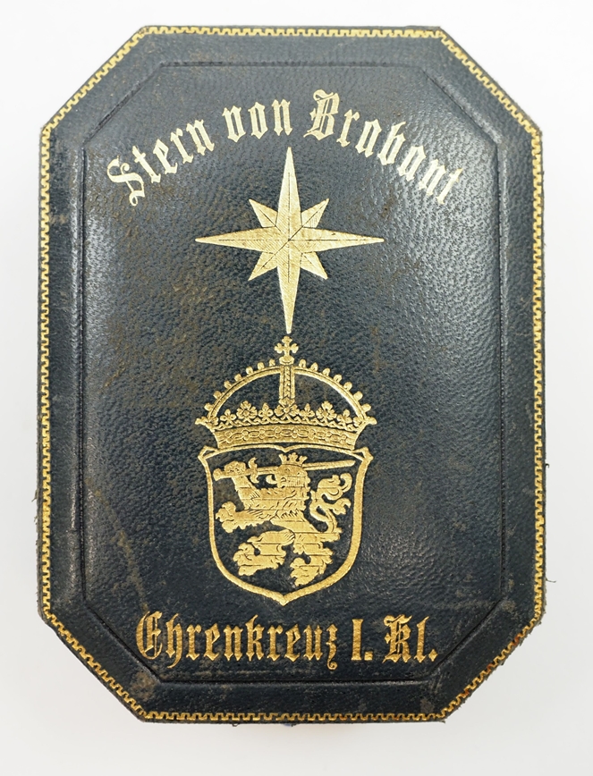 Prof. Dr. Ernst von Bassermann-Jordan: Hessen - Orden des Stern von Brabant, Ehrenkreuz, 1. Klasse, - Image 2 of 8