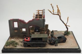 Wehrmacht Diorama Soldaten bei der Rast.