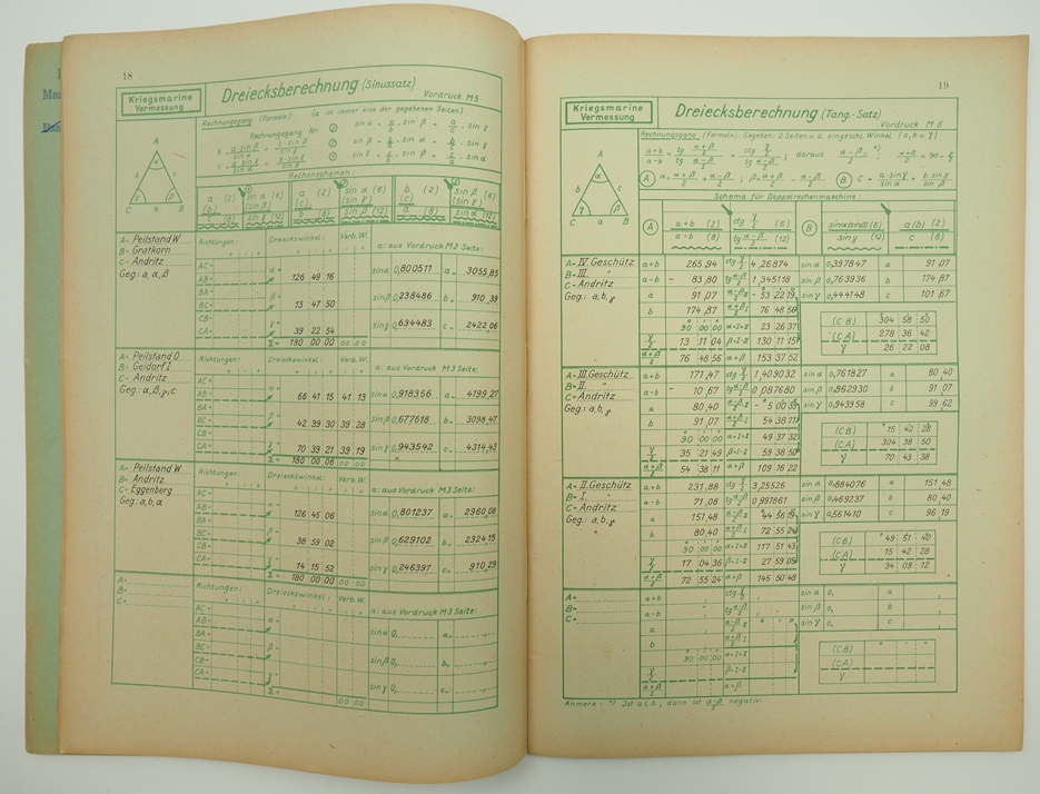 Kriegsmarine: Berechnung der Gezeiten / Einführung in die Landvermessung. - Image 3 of 5