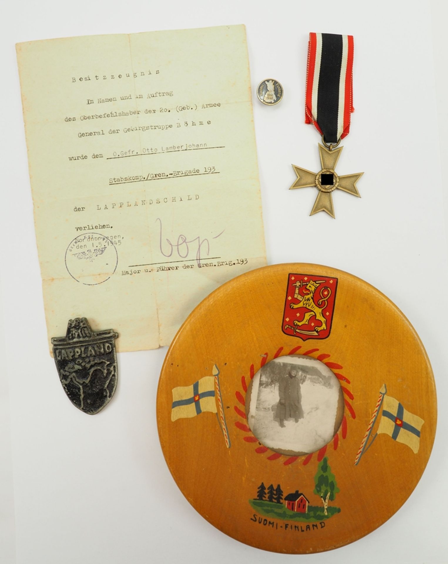 Nachlass eines Obergefreiten der Stabskomp./ Grenadier-Brigade 193 - Lappland.
