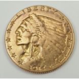 USA: 2,5 Dollar, 1914 - GOLD.