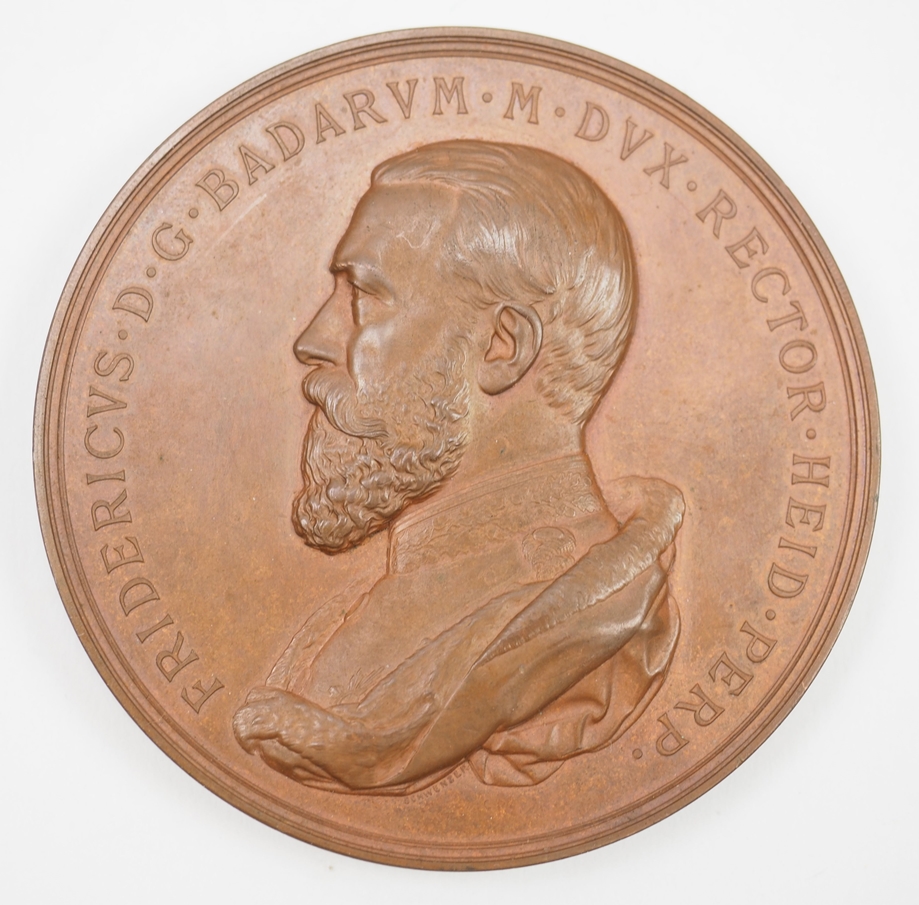 Universität Heidelberg: Bronze Medaille auf den Rector Friedericus Badarum.