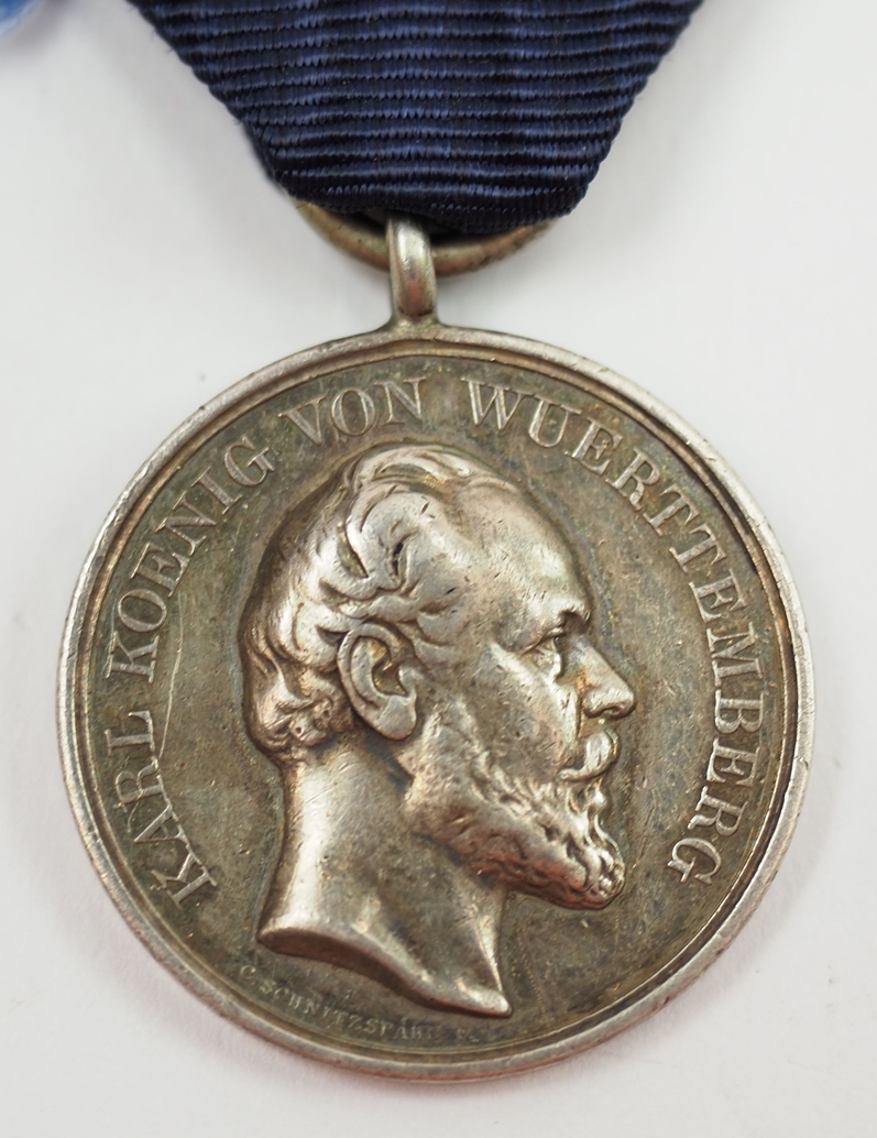 Württemberg: Militär-Verdienst Medaille, Karl, in Silber.