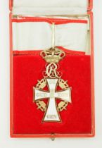 Dänemark: Dannebrog Orden, Christian X. (1912-1947), Komtur Kreuz, im Etui.