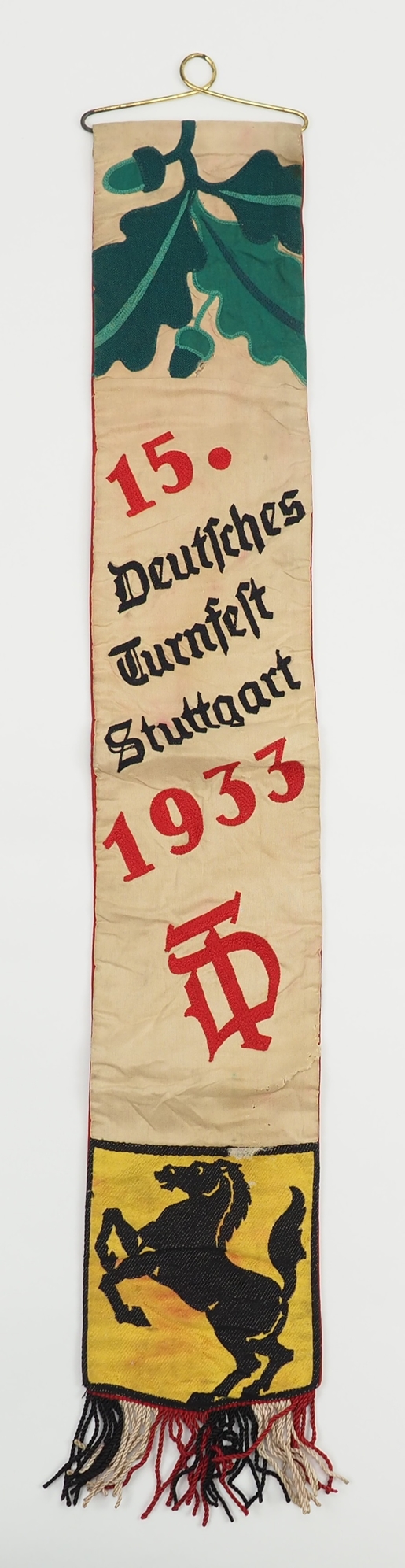 Deutsches Reich: Fahnenband 15. Deutsches Turnfest - Stuttgart 1933.