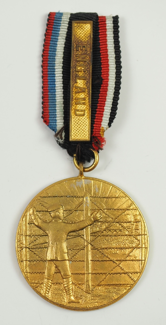 Kriegerverein: Kriegsgefangenen-Heimkehrer-Medaille, mit Spange ENGLAND.