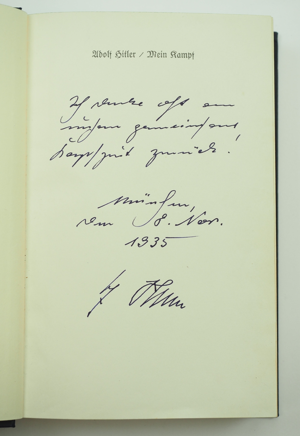 Hitler, Adolf: Mein Kampf - AH Autograph. - Image 3 of 4