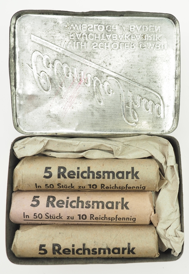 15 Reichsmark - zu 3 Rollen á 10 Reichspfenning.