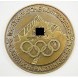 Medaille auf die IV. Olympischen Winterspiele 1936 in Garmisch-Partenkirchen.