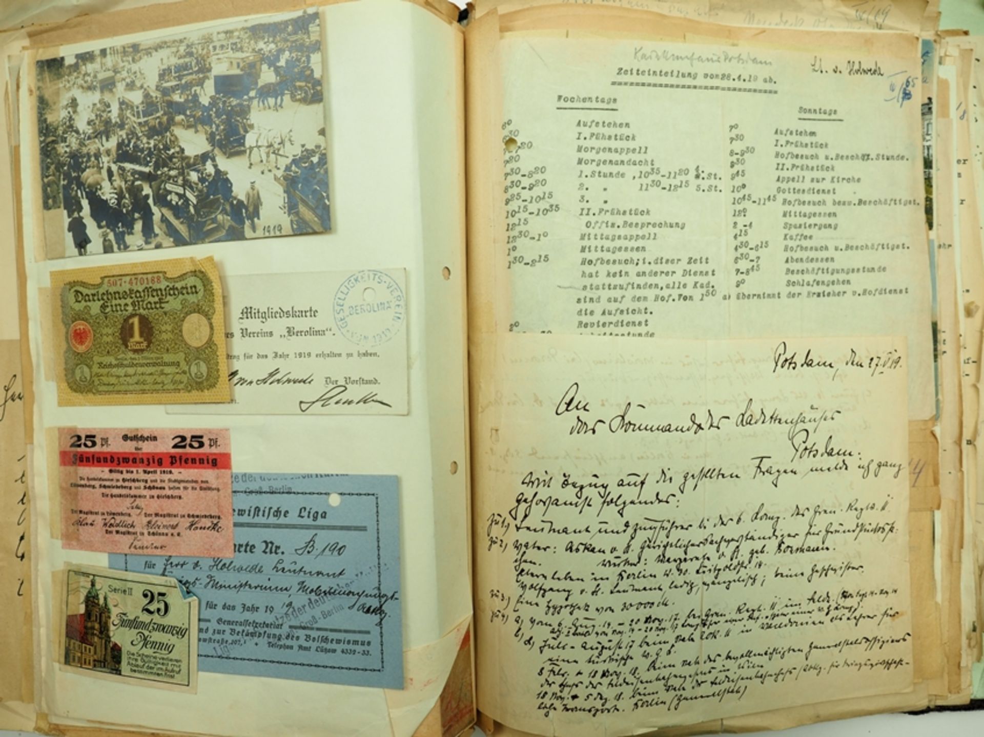Dokumente und Fotos aus dem Nachlass des Generalmajor Wolfgang von Holwede - Widerstand. - Bild 9 aus 10