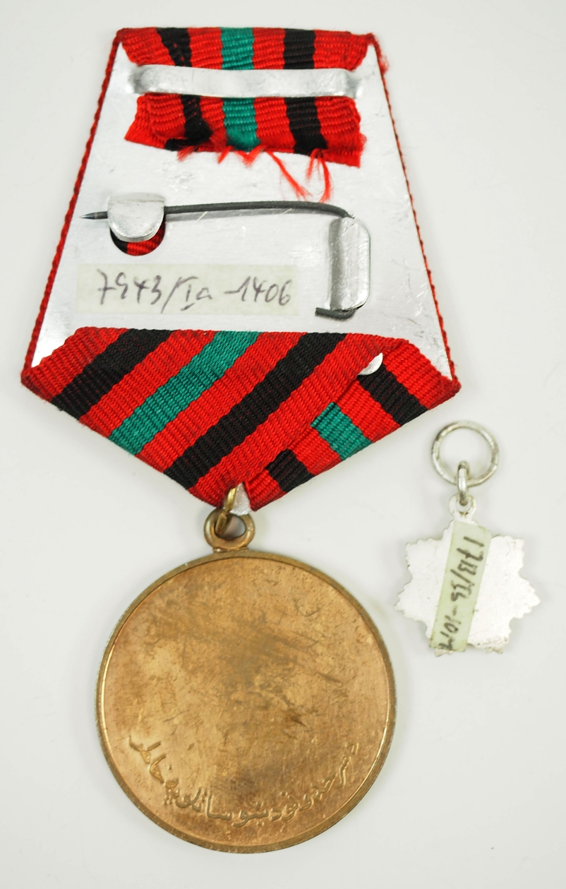 Afghanistan: Grenzschutz Medaille und Bruststern Miniatur. - Image 2 of 2