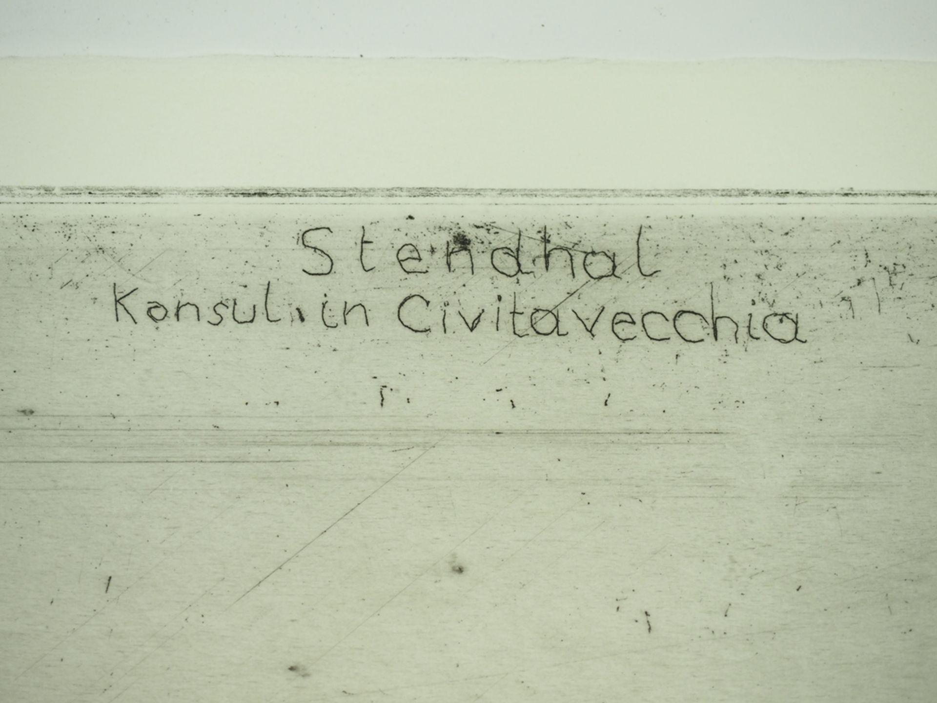 Schöllkopf, Günther: Radierung - Stendhal Konsul in Civitavecchia. - Bild 7 aus 7