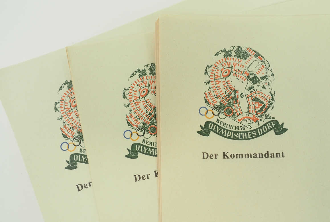Olympische Spiele 1936: Briefpapier des Kommandanten des Olympischen Dorf.