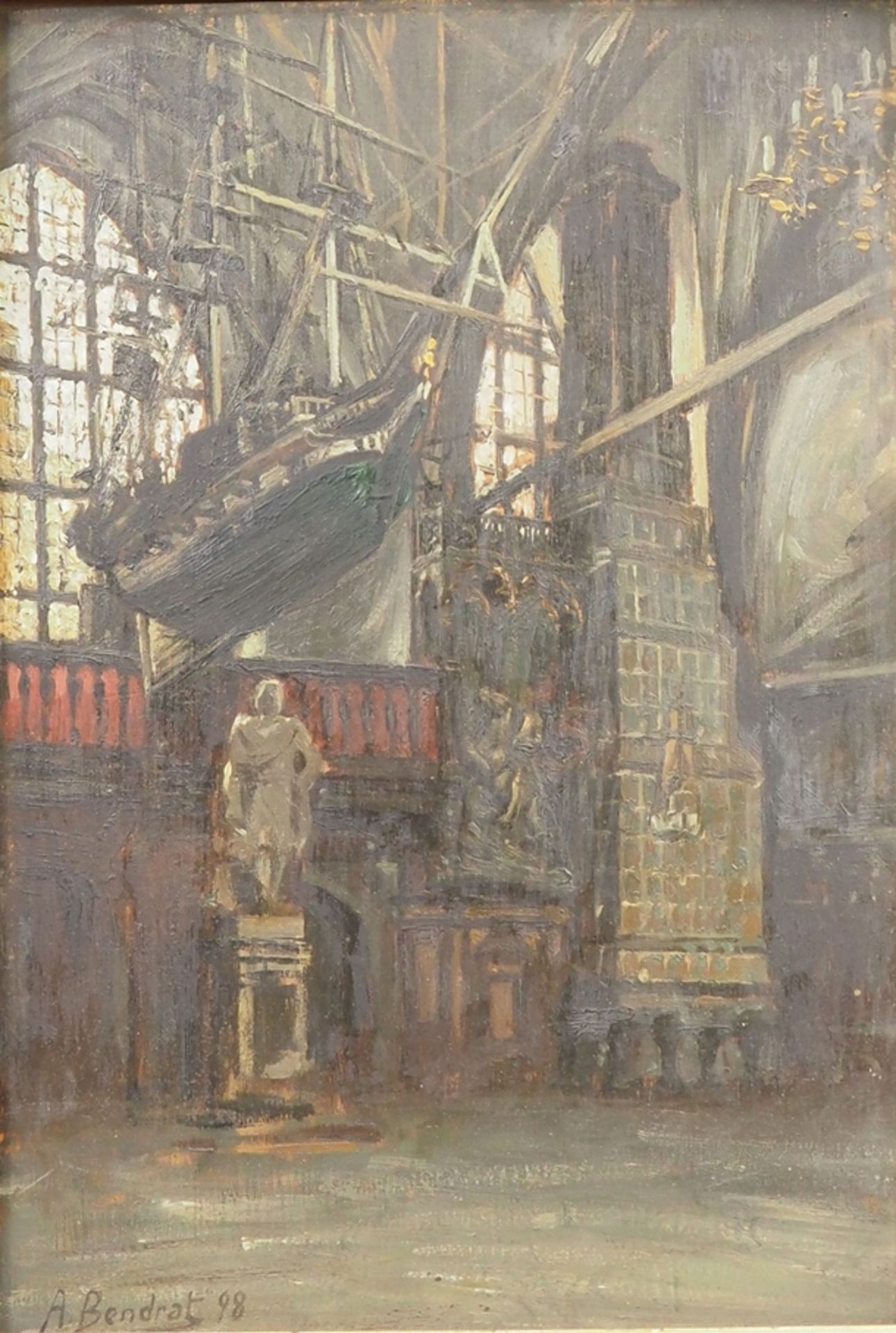 Bendrat, Arthur (1872-1914): Danzig Arthushof - Innenansicht.