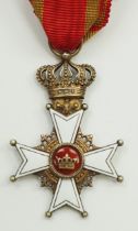 Baden: Großherzoglicher Orden Berthold des Ersten, Ritterkreuz mit Schwertern.