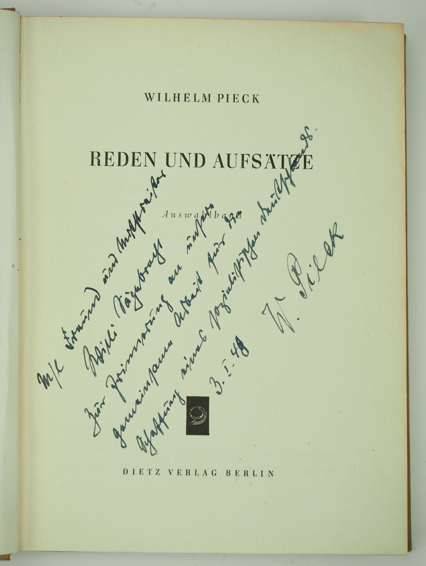 Peick, Wilhelm - Reden und Aufsätze.