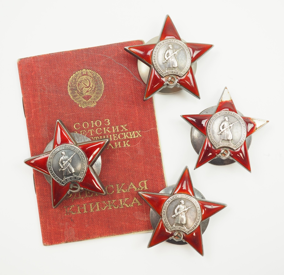 Sowjetunion: Nachlass eines 4-fachen Trägers des Orden des Roten Stern.