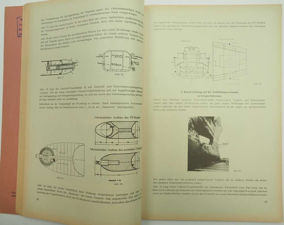 Kriegsmarine: Bericht über die Arbeitstagung Unterwassersprengwesen. - Image 4 of 5