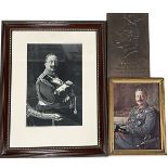 Kaiser Wilhelm II - Wandplakette und Portät-Bilder.