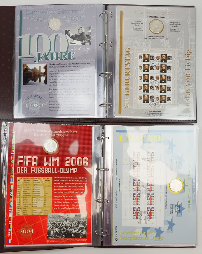 BRD: Numisblätter 10 Euro - 23 Stück (2002-2005). - Image 2 of 2