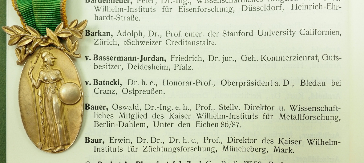 Geheimrat Dr. jur. Friedrich von Bassermann-Jordan: Kaiser Wilhelm Gesellschaft zur Förderung der W - Bild 2 aus 3