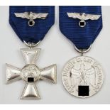 Wehrmacht-Dienstauszeichnung, für 18 und 4 Jahre, mit Hoheitsabzeichen für Heer und Marine.