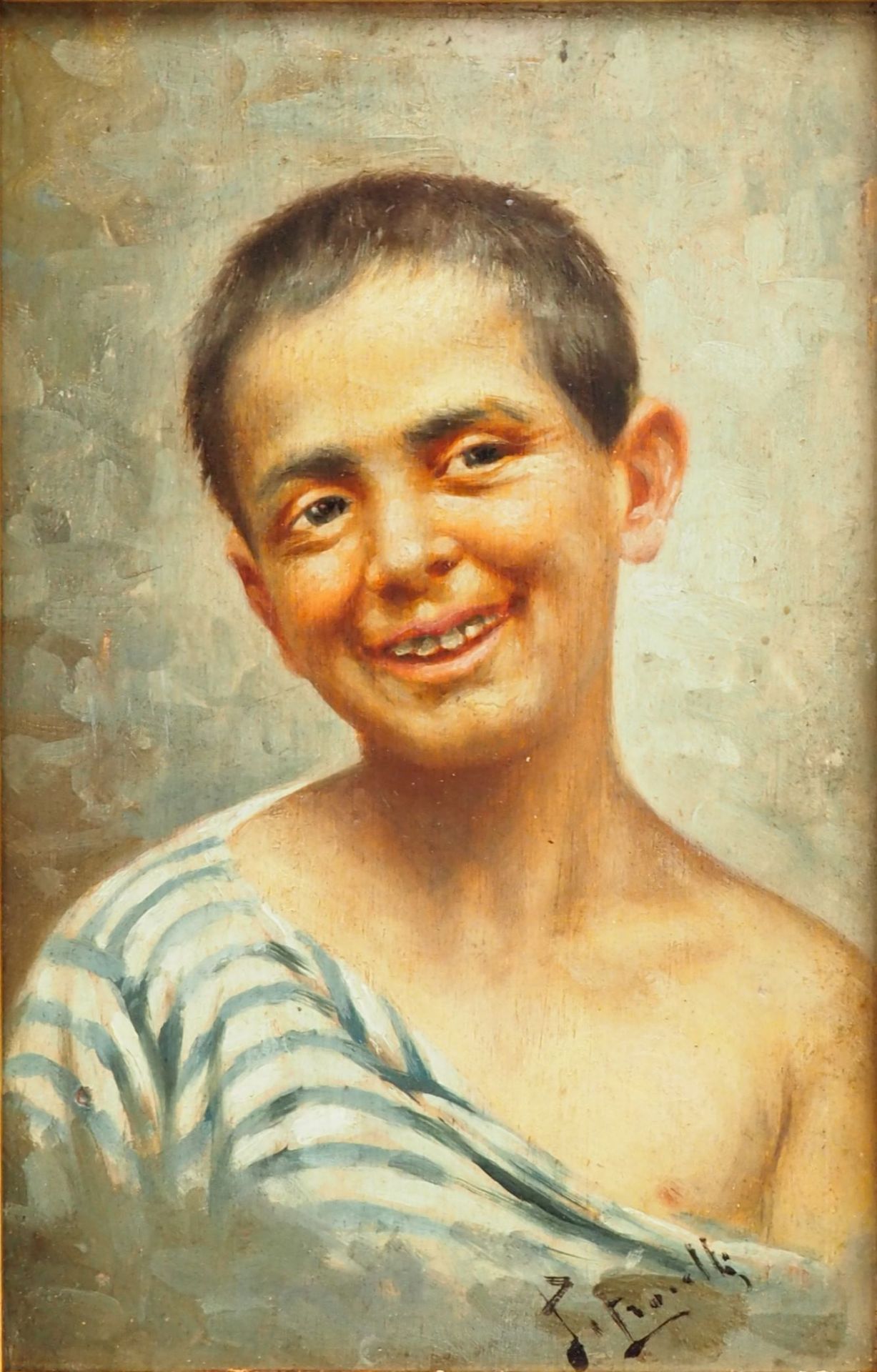 Brustbild eines Jungen.