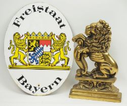 Emailleschild Freistaat Bayern.