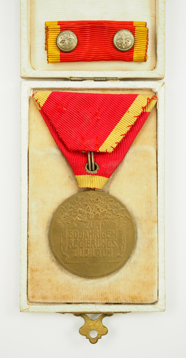 Liechtenstein: Jubiläums-Erinnerungs-Medaille 1908. - Bild 2 aus 2