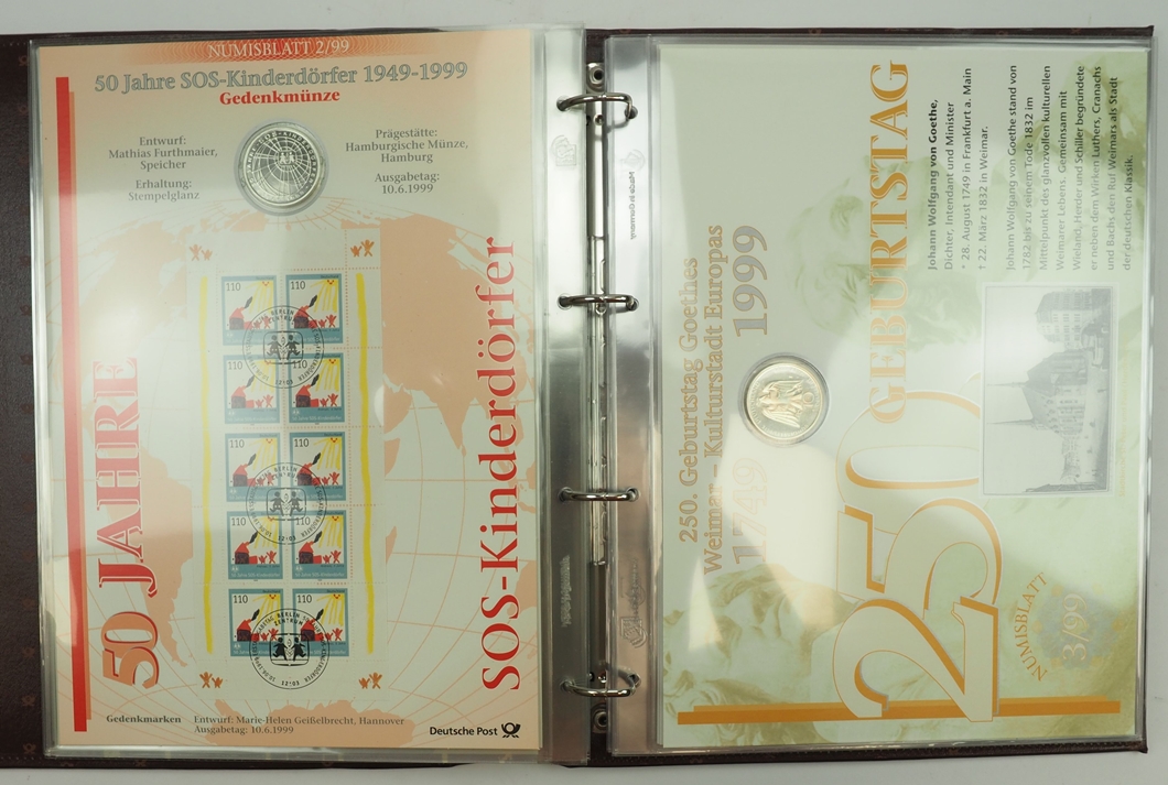 BRD: Numisblätter 10 DM - 17 Stück (1997-2001). - Image 2 of 2