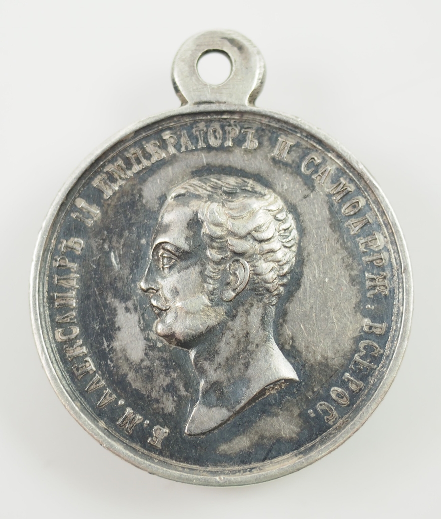 Russland: Medaille für Eifer, Alexander II., in Silber.