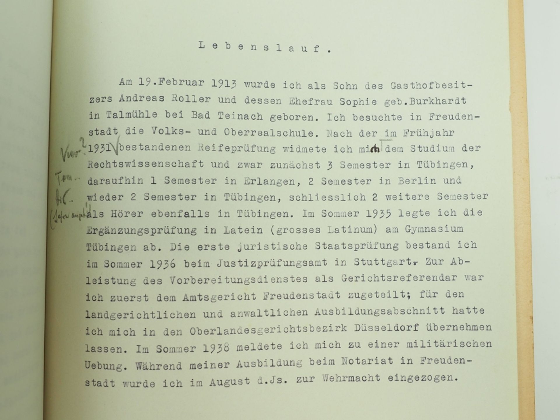 Roller, Walter: Zuständigkeit und Verfahren in Gnadensachen seit 1933. - Bild 4 aus 4