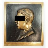 Adolf Hitler Bronze Plakette.
