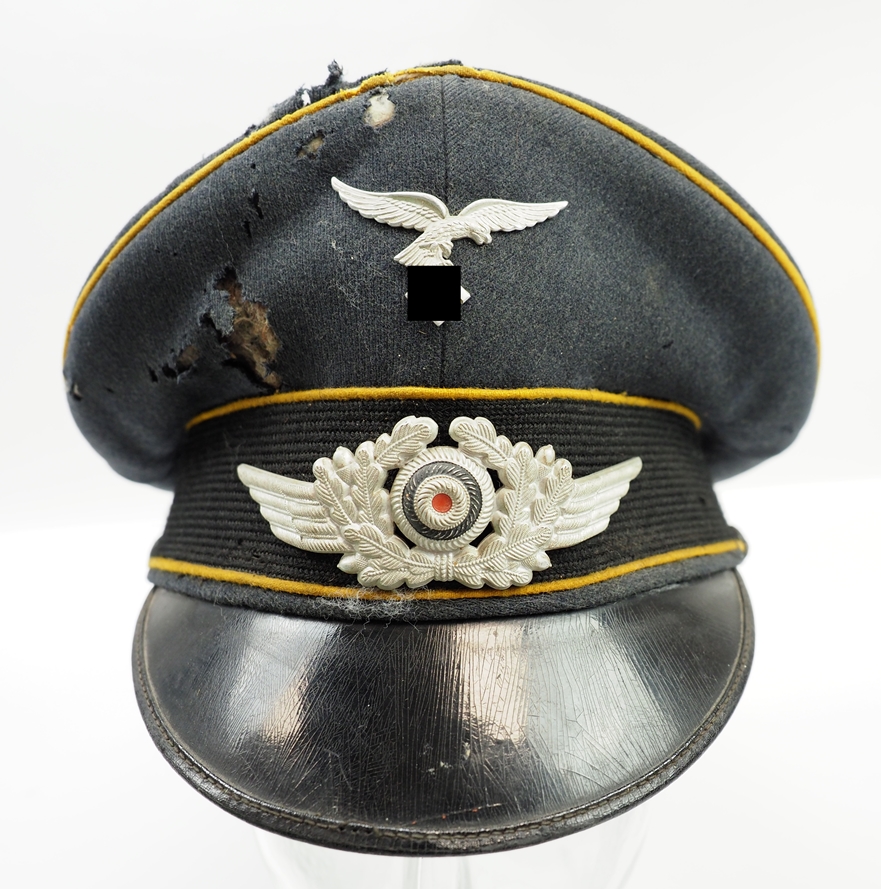 Luftwaffe: 2 Schirmmützen für Mannschaften und Unteroffiziere. - Image 8 of 11