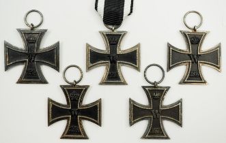 Preussen: Eisernes Kreuz, 1914, 2. Klasse - 5 Exemplare.