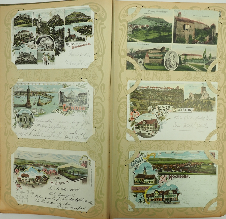 Postkartensammlung im Album.  - Bild 5 aus 6