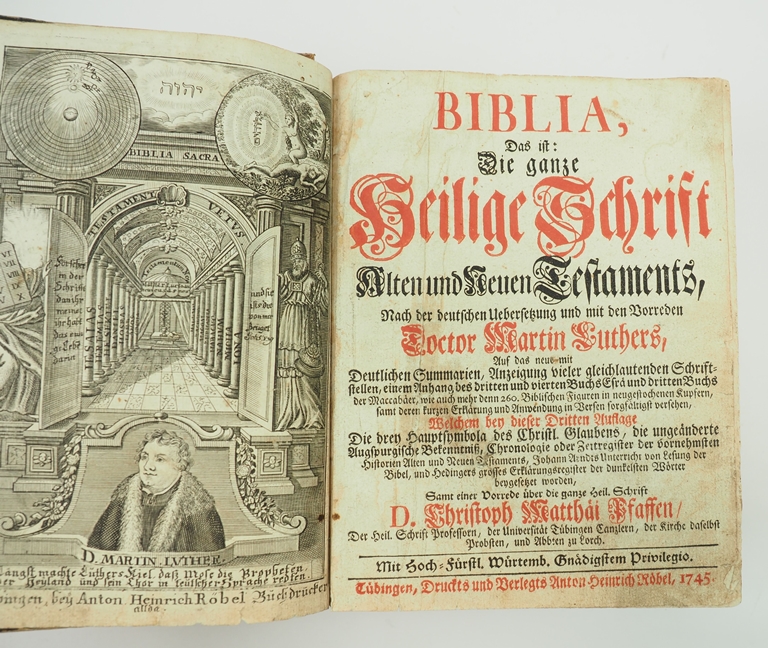 Bibel - Heilige Schrift - Tübingen 1745. - Bild 3 aus 3