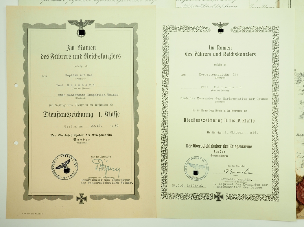 Urkundennachlass eines Korvettenkapitän (E) im Stab des Kommandos der Marinestation der Ostsee. - Image 2 of 4