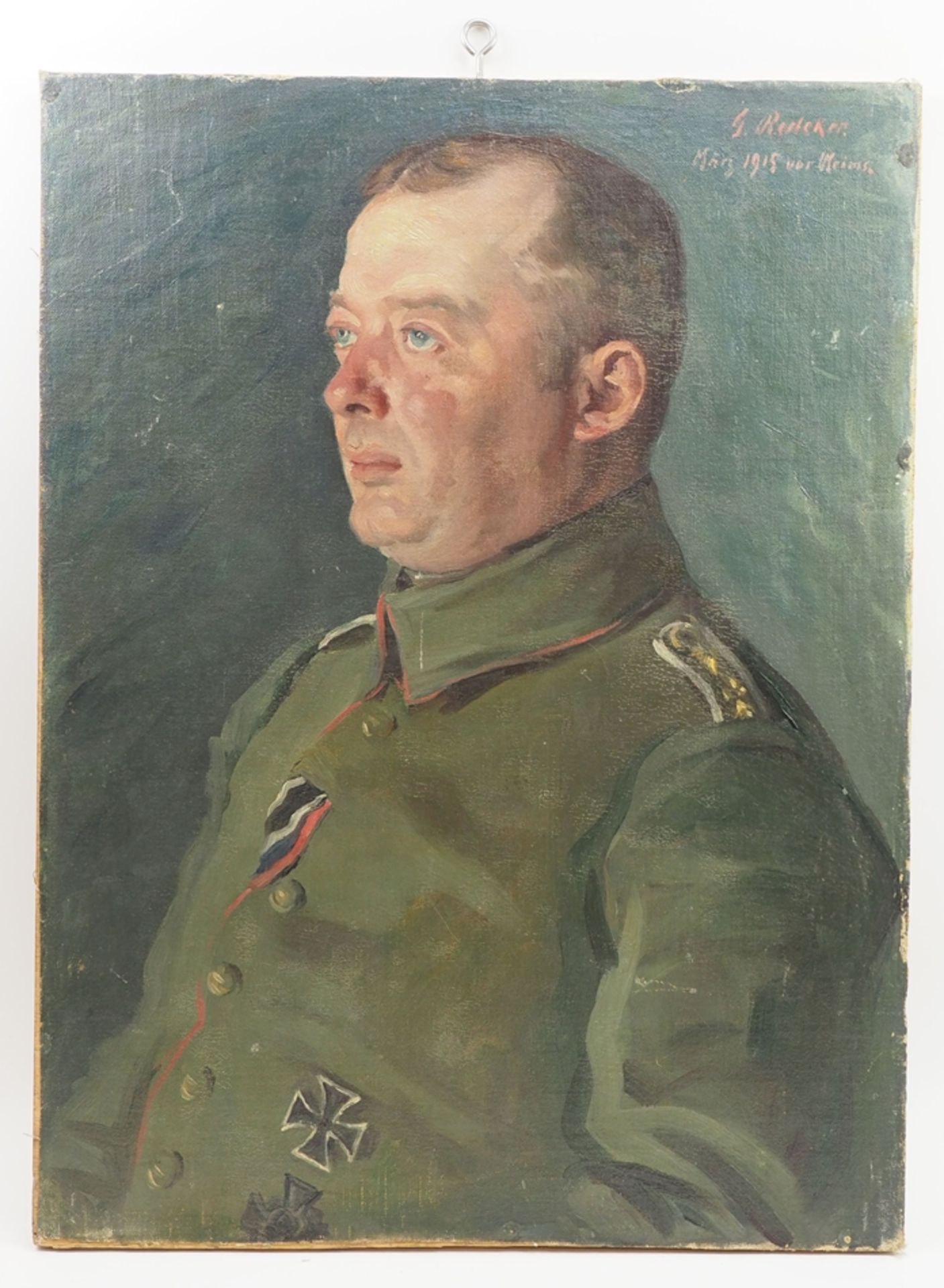Redeker, Gustav: Bruststück eines Hauptmann des Feldartillerie-Regiment Nr. 62 vor Reims März 1915. - Bild 2 aus 4