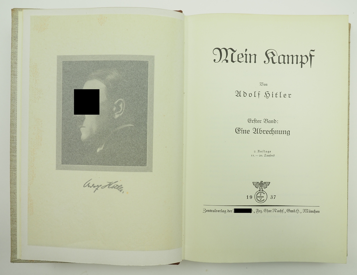 Hitler, Adolf: Mein Kampf - 2 Bände. - Image 4 of 4