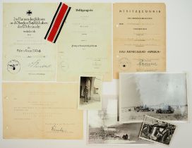 Urkundennachlass eines Feldwebel des Stab/ Kradschützen Btl. 15 bzw. III./ Panzergrenadier-Regiment