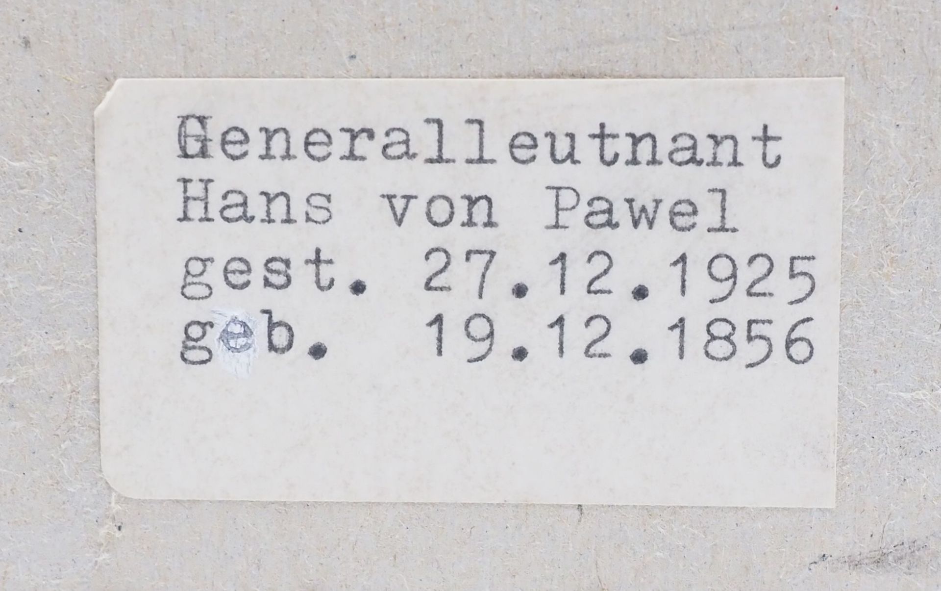 Sachsen: Dokumenten- und Fotonachlass des Generalleutnant Hans von Pawel. - Image 2 of 2