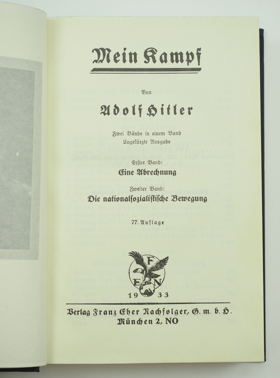 Hitler, Adolf: Mein Kampf - AH Autograph. - Image 2 of 4