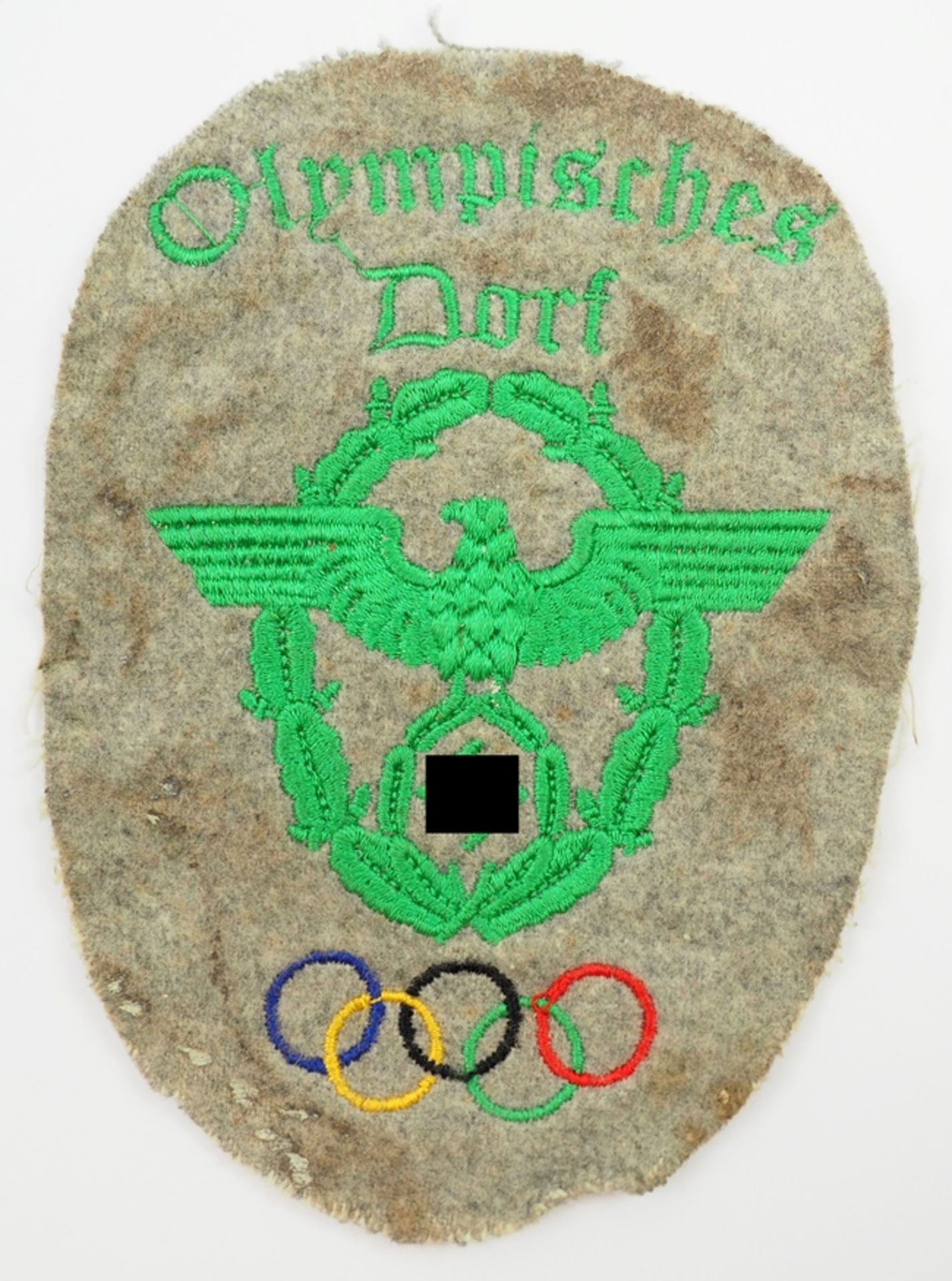 Olympiade 1936: Ärmelabzeichen der Polizei des Olympischen Dorfes.