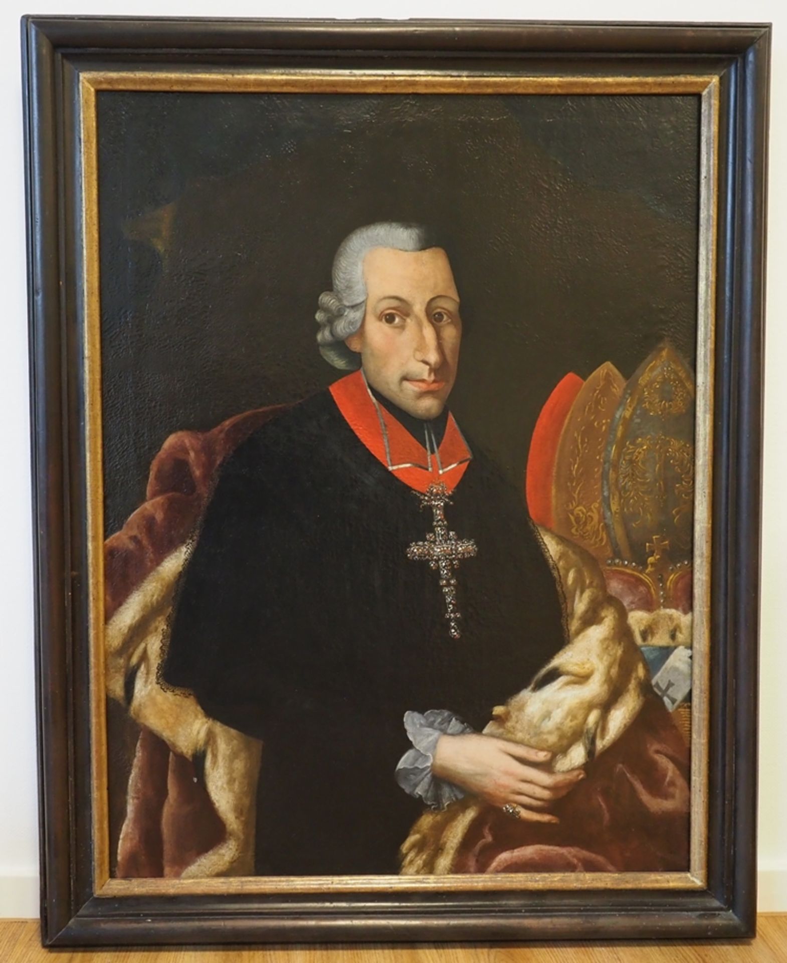Ölgemälde des Fürstbischof von Würzburg und Bamberg Franz Ludwig von Erthal. - Bild 2 aus 3